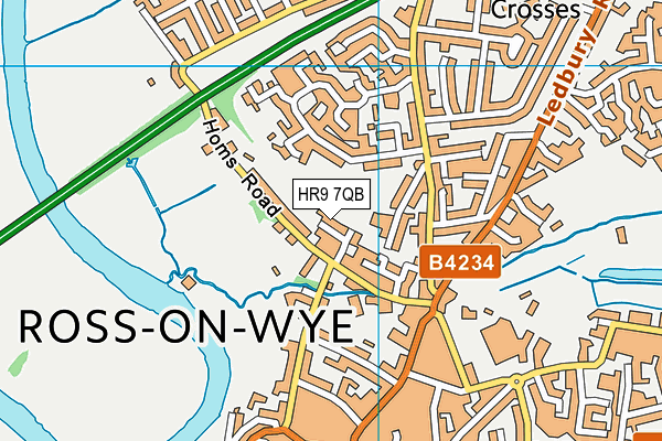 HR9 7QB map - OS VectorMap District (Ordnance Survey) HR9 7QB map - OS VectorMap District (Ordnance Survey)