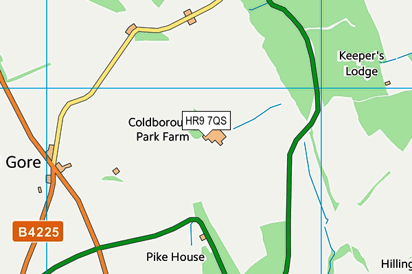 HR9 7QS map - OS VectorMap District (Ordnance Survey) HR9 7QS map - OS VectorMap District (Ordnance Survey)