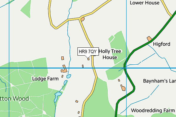 HR9 7QY map - OS VectorMap District (Ordnance Survey)