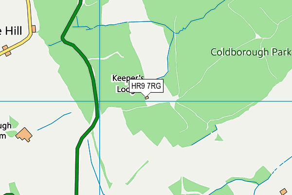 HR9 7RG map - OS VectorMap District (Ordnance Survey)