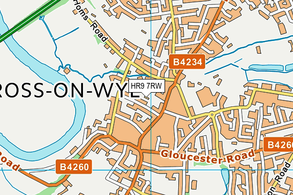 HR9 7RW map - OS VectorMap District (Ordnance Survey) HR9 7RW map - OS VectorMap District (Ordnance Survey)