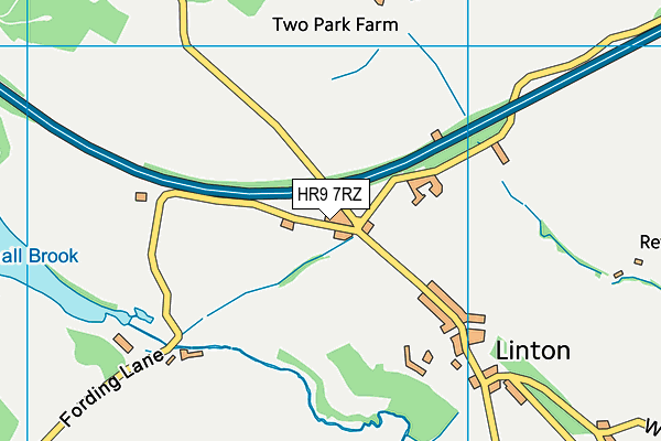 HR9 7RZ map - OS VectorMap District (Ordnance Survey) HR9 7RZ map - OS VectorMap District (Ordnance Survey)