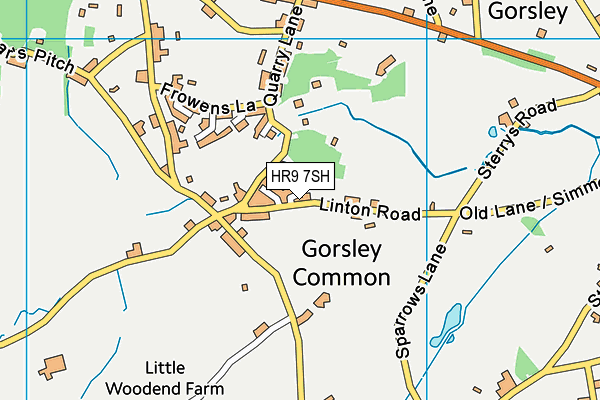 HR9 7SH map - OS VectorMap District (Ordnance Survey)