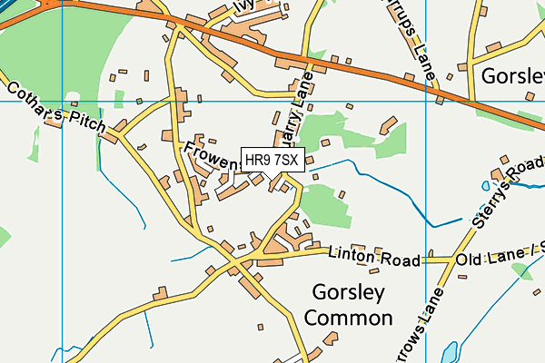HR9 7SX map - OS VectorMap District (Ordnance Survey)