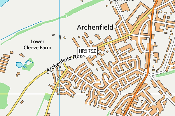 HR9 7SZ map - OS VectorMap District (Ordnance Survey) HR9 7SZ map - OS VectorMap District (Ordnance Survey)