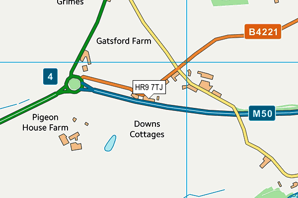 HR9 7TJ map - OS VectorMap District (Ordnance Survey)