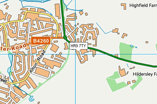 HR9 7TY map - OS VectorMap District (Ordnance Survey) HR9 7TY map - OS VectorMap District (Ordnance Survey)