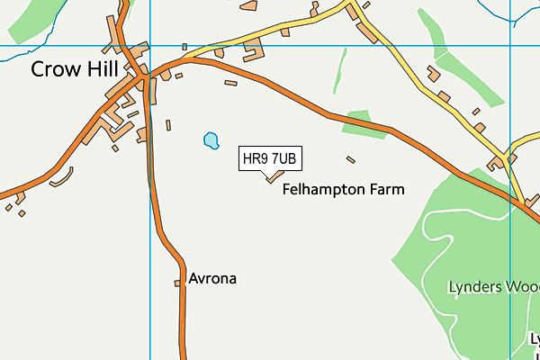 HR9 7UB map - OS VectorMap District (Ordnance Survey) HR9 7UB map - OS VectorMap District (Ordnance Survey)