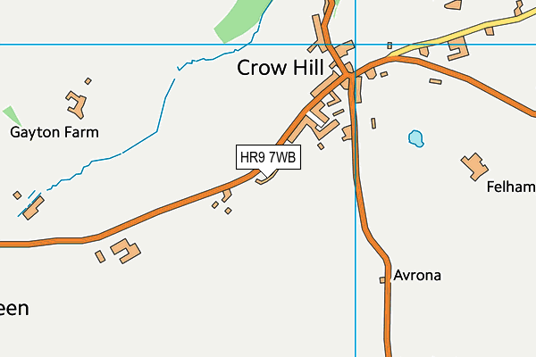 HR9 7WB map - OS VectorMap District (Ordnance Survey) HR9 7WB map - OS VectorMap District (Ordnance Survey)