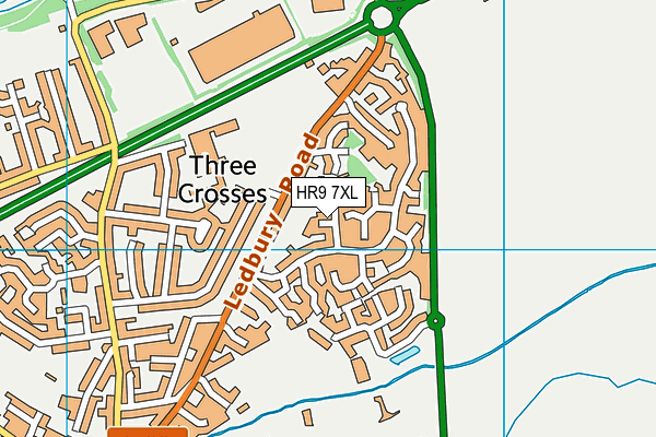 HR9 7XL map - OS VectorMap District (Ordnance Survey)