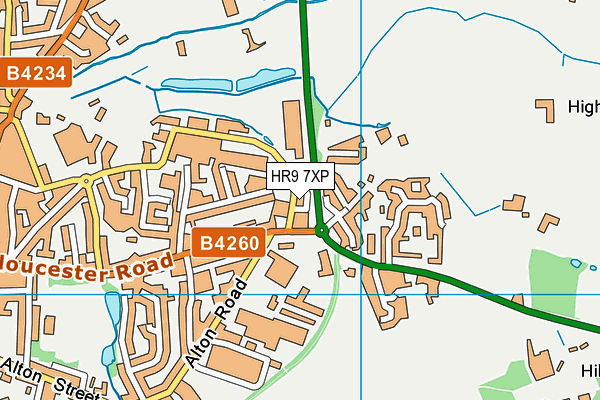 HR9 7XP map - OS VectorMap District (Ordnance Survey) HR9 7XP map - OS VectorMap District (Ordnance Survey)