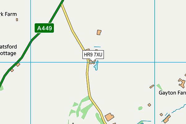 HR9 7XU map - OS VectorMap District (Ordnance Survey) HR9 7XU map - OS VectorMap District (Ordnance Survey)