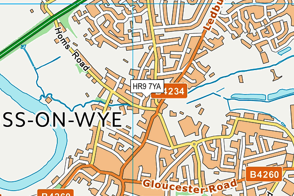 HR9 7YA map - OS VectorMap District (Ordnance Survey) HR9 7YA map - OS VectorMap District (Ordnance Survey)