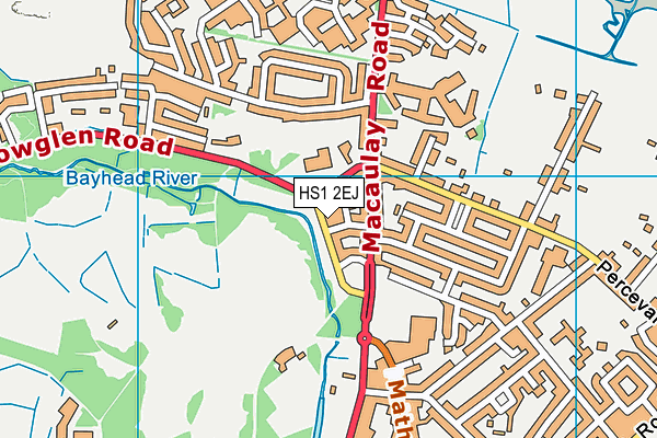 HS1 2EJ map - OS VectorMap District (Ordnance Survey)