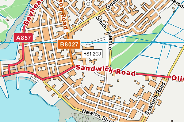 HS1 2GJ map - OS VectorMap District (Ordnance Survey)