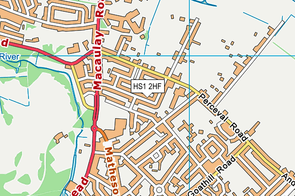 HS1 2HF map - OS VectorMap District (Ordnance Survey)