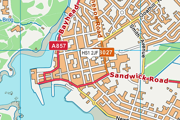 HS1 2JF map - OS VectorMap District (Ordnance Survey)