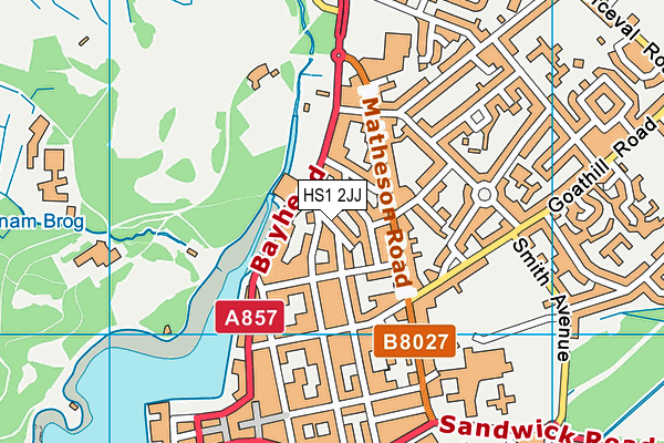 HS1 2JJ map - OS VectorMap District (Ordnance Survey)