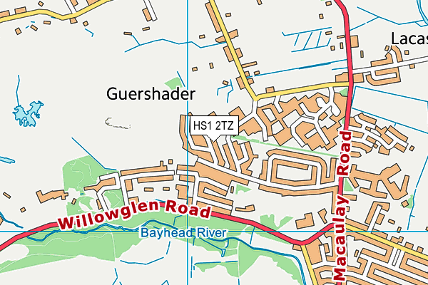 HS1 2TZ map - OS VectorMap District (Ordnance Survey)
