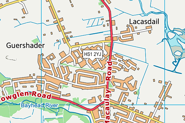 HS1 2YJ map - OS VectorMap District (Ordnance Survey)