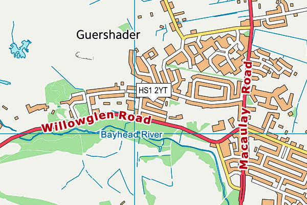 HS1 2YT map - OS VectorMap District (Ordnance Survey)