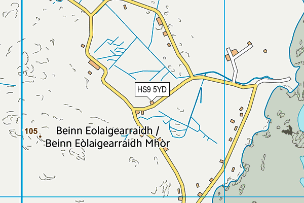 HS9 5YD map - OS VectorMap District (Ordnance Survey)