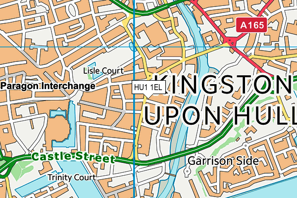 HU1 1EL map - OS VectorMap District (Ordnance Survey)