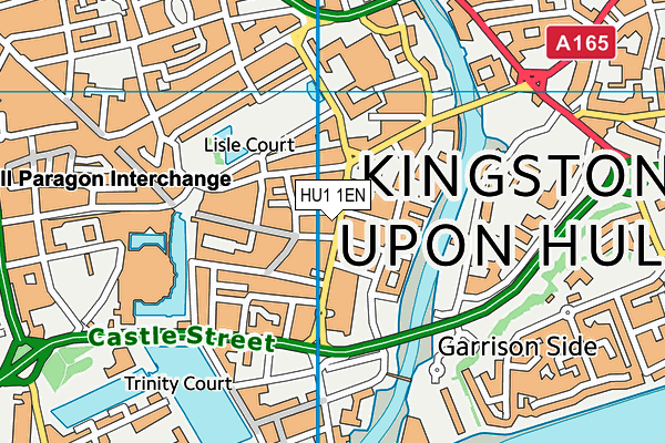 HU1 1EN map - OS VectorMap District (Ordnance Survey)