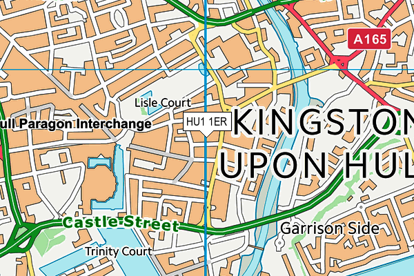 HU1 1ER map - OS VectorMap District (Ordnance Survey)