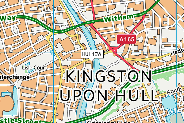 HU1 1EW map - OS VectorMap District (Ordnance Survey)