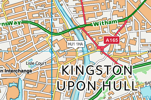 HU1 1HA map - OS VectorMap District (Ordnance Survey) HU1 1HA map - OS VectorMap District (Ordnance Survey)