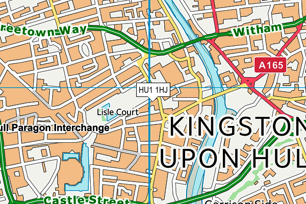 HU1 1HJ map - OS VectorMap District (Ordnance Survey)