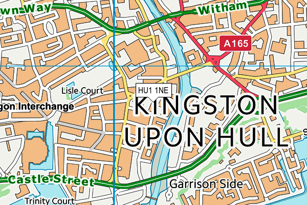 HU1 1NE map - OS VectorMap District (Ordnance Survey) HU1 1NE map - OS VectorMap District (Ordnance Survey)