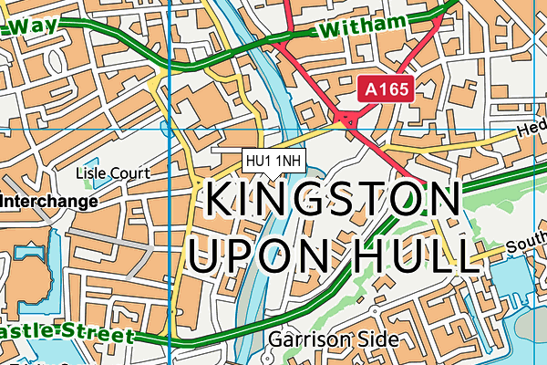 HU1 1NH map - OS VectorMap District (Ordnance Survey) HU1 1NH map - OS VectorMap District (Ordnance Survey)