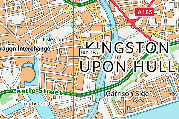HU1 1PA map - OS VectorMap District (Ordnance Survey)