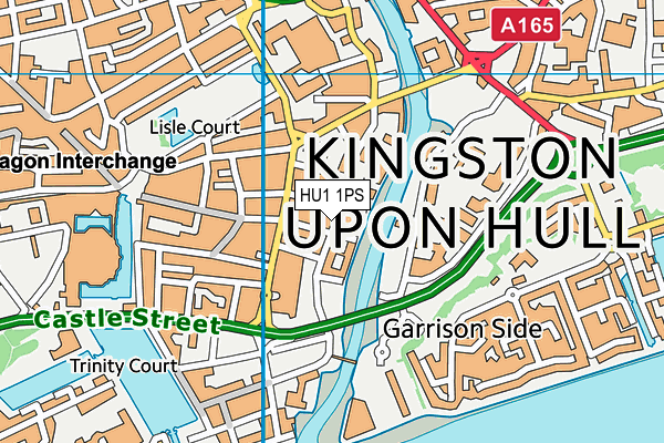 HU1 1PS map - OS VectorMap District (Ordnance Survey)