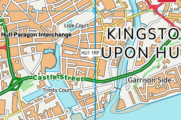 HU1 1RP map - OS VectorMap District (Ordnance Survey)