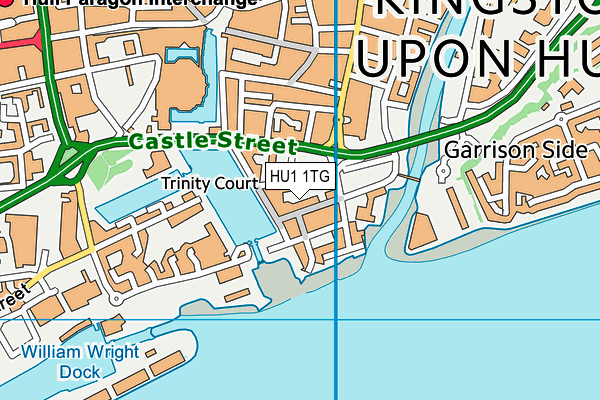 HU1 1TG map - OS VectorMap District (Ordnance Survey) HU1 1TG map - OS VectorMap District (Ordnance Survey)