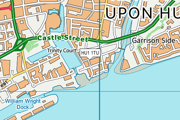 HU1 1TU map - OS VectorMap District (Ordnance Survey)