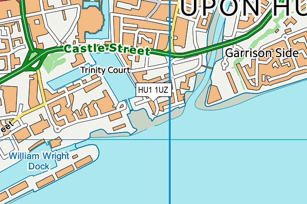 HU1 1UZ map - OS VectorMap District (Ordnance Survey)