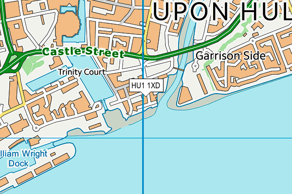 HU1 1XD map - OS VectorMap District (Ordnance Survey) HU1 1XD map - OS VectorMap District (Ordnance Survey)