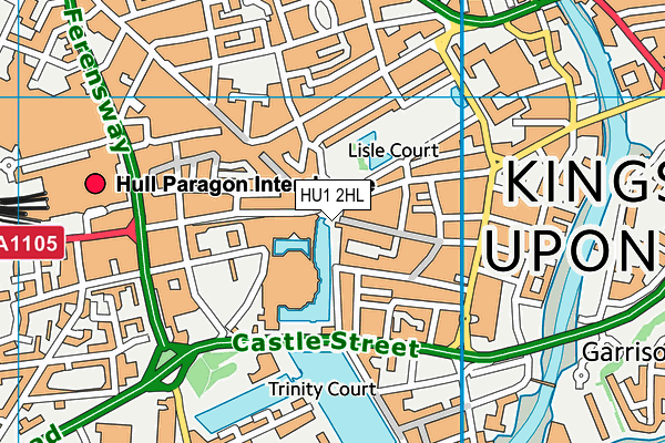 HU1 2HL map - OS VectorMap District (Ordnance Survey) HU1 2HL map - OS VectorMap District (Ordnance Survey)