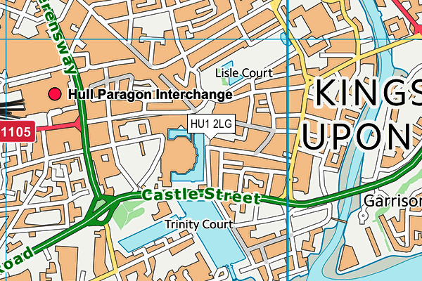 HU1 2LG map - OS VectorMap District (Ordnance Survey) HU1 2LG map - OS VectorMap District (Ordnance Survey)