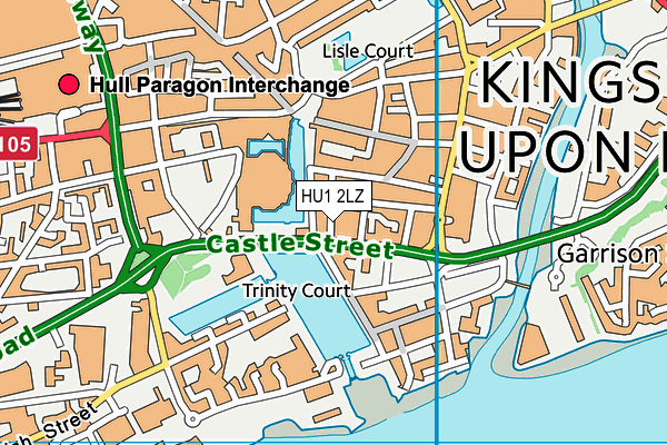 HU1 2LZ map - OS VectorMap District (Ordnance Survey) HU1 2LZ map - OS VectorMap District (Ordnance Survey)