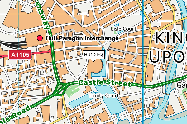 HU1 2PQ map - OS VectorMap District (Ordnance Survey) HU1 2PQ map - OS VectorMap District (Ordnance Survey)