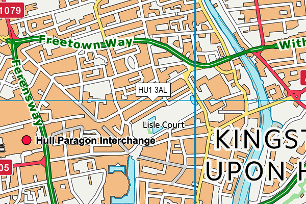 HU1 3AL map - OS VectorMap District (Ordnance Survey) HU1 3AL map - OS VectorMap District (Ordnance Survey)