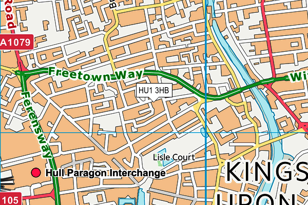 HU1 3HB map - OS VectorMap District (Ordnance Survey) HU1 3HB map - OS VectorMap District (Ordnance Survey)