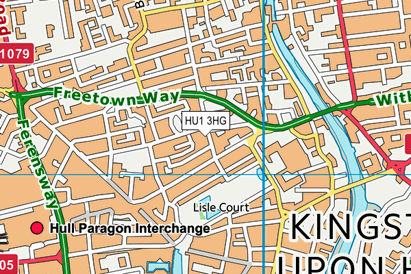 HU1 3HG map - OS VectorMap District (Ordnance Survey) HU1 3HG map - OS VectorMap District (Ordnance Survey)