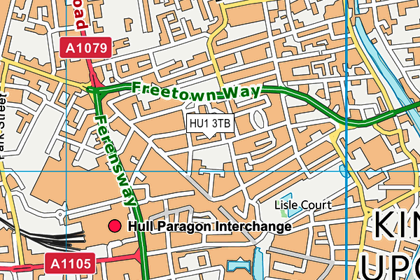 HU1 3TB map - OS VectorMap District (Ordnance Survey) HU1 3TB map - OS VectorMap District (Ordnance Survey)