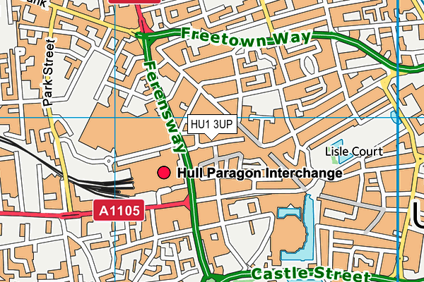 HU1 3UP map - OS VectorMap District (Ordnance Survey) HU1 3UP map - OS VectorMap District (Ordnance Survey)